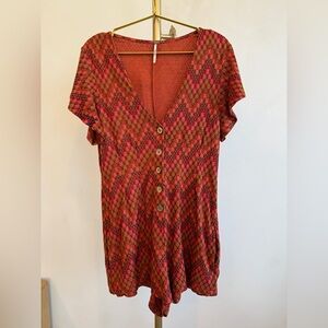 NWOT Free People Phoenix Playsuit 70’s inspired romper